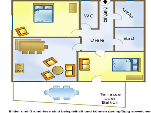 zimmerbild 3 raum appartement